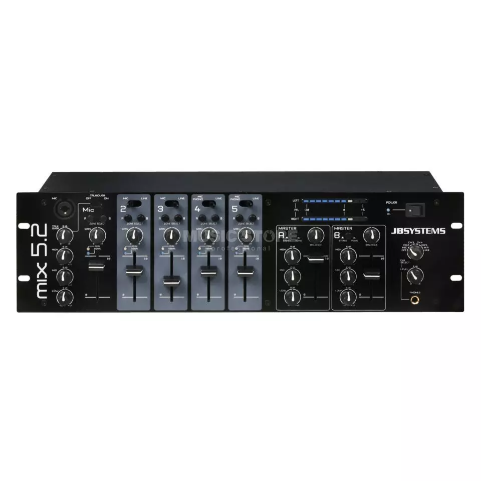 JB Systems MIX 5.2 mixeur 2 zones , 3 U